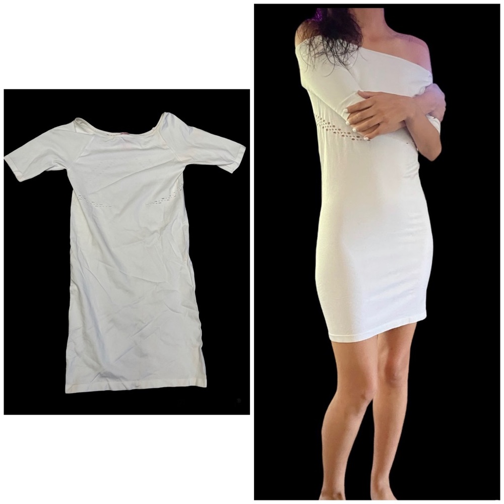 FM bodycon sexy dress with laser cut outs